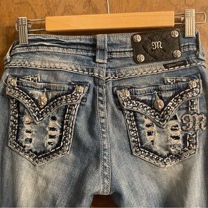 Miss Me Bling Pocket Capri Jeans Sz 27